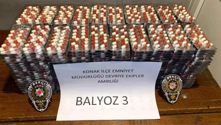 İzmir’de Makarna Kolisinden Uyuşturucu Hap Çıktı